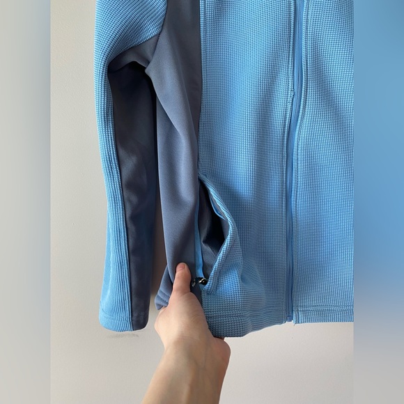Spyder Womens Speedo Powder Blue Waffle Knit Fleece Zip Jacket Medium - Picture 6 of 15